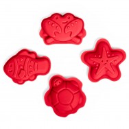 Artiwood - Bigjigs - Silicone Toy - Cherry Red Sand Moulds